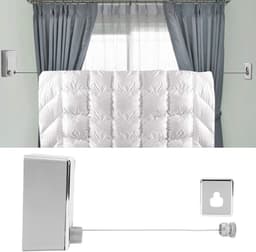 Dailygoods- Waslijn Uittrekbaar 4,2 Meter - Wanddroogrek - Roestvrij Staal - Modern Design - Max. Belasting 20 kg - Geschikt voor Binnen/Buiten - Wasrek — thumbnail 2