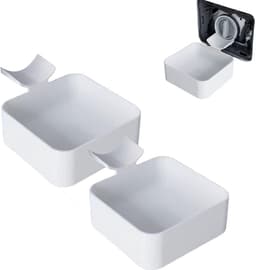 2 stuks Lekbak Wasmachine - Afvoerbak voor wasmachine - Afvalwaterbak van de wasmachine - Afvalwateropvangbak - 12 × 12cm - Geschikt voor wasmachines - Universeel - Wit - Kunststof — thumbnail 1