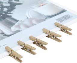 Mini Wasknijpers - Houten Knijpers - Foto's Ophangen - Gladde Afwerking - 300 stuks - Natuurlijk Hout — thumbnail 4