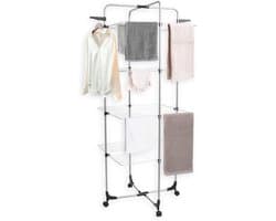 Droogtoren 4 Lagen - Wasrek Staand - Kleding Drogen - 40 Meter Drooglengte - 68x68x170 cm - Wit