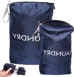 Ruime Waterdichte Reiswaszakken - 2 Stuks, Ideaal voor Vakantie en Camping, Gemakkelijk Meeneembaar en Vouwbaar, Perfect voor Nat en Droog Wasgoed — thumbnail 1