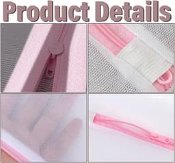 SnelShoppen - 6-delige waszakken voor wasmachine, wasnet met rits voor ondergoed, babykleding, zijde en wol, beschermt kleding, verschillende maten, i — thumbnail 5