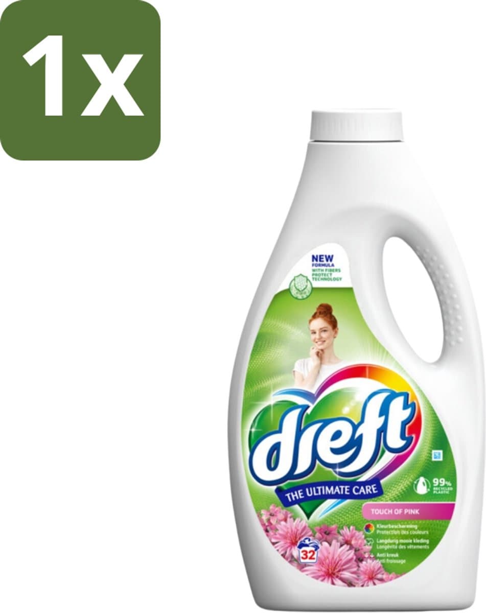 Dreft Vloeibaar Wasmiddel Touch of Pink 32 Wasbeurten 1,4 liter - 1 stuk — afbeelding 1