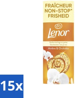 15 x Lenor – Geurbooster – Amber & Orchidee – 12 Wasbeurten – 155 g - Voordeelverpakking - 15 stuks — thumbnail 1