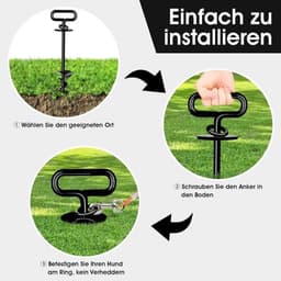 Grondanker voor honden tot 220 lbs - ideaal voor tuin, strand en gazon — thumbnail 2