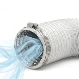 Afvoerslang 5 meter Ø 125 mm met 2 RVS-klemmen - Flexibele luchtslang voor airco, afzuigkap en droger - Gasdicht en temperatuurbestendig — thumbnail 3