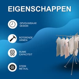 Clothes Drying Rack - opvouwbaar, draaibaar octopus-ontwerp hangend drogen - voor balkon en binnenshuis - grijs geüpgraded — thumbnail 2