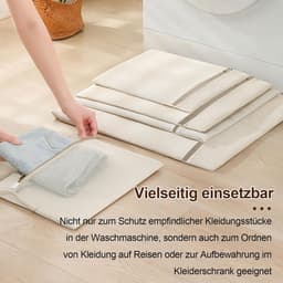 SnelShoppen - Set van 6 Premium Katoenen Waszakken met Rits Zonder Microplastic, Wasnet, Waszak voor Wasmachine, Reisorganisator voor Vuilwas, Eco-vri — thumbnail 4