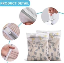 Thijox - Set van 2 herbruikbare waszakken voor delicate kleding, ondergoed, lingerie en sokken, wasnet 30 x 40 cm, waszak voor wasmachine, ideaal voor — thumbnail 4