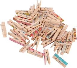 Houten Wasknijpers - Mini Knijpers - Foto's Ophangen - Diverse Kleuren - 35 cm - Willekeurig — thumbnail 2