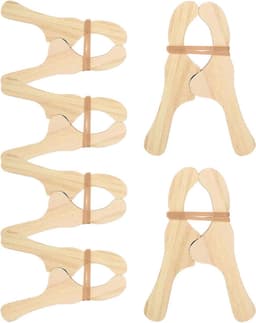 Houten Wasknijpers - Houten Klemmen - Wasgoed Ophangen - Splintervrije Afwerking - 12 x 8 cm - Natuurlijk Hout — thumbnail 1