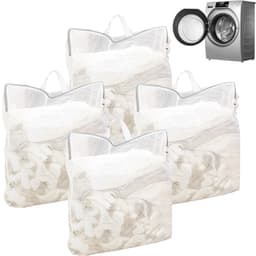 IMPERATORIS® e Was en Schoenen - Mesh Wasnet met Rits - Voorkomt Slijtage - Set van 4 - Wit - 50 x 60 cm — thumbnail 1