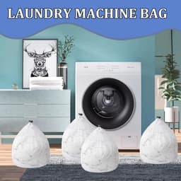 IMPERATORIS® Waszakken voor de wasmachine - Bescherming voor delicate kleding en schoenen - Wasnet van gaas - Voorkomt slijtage - Set van 4 - Wit - 40 x 30 cm — thumbnail 5