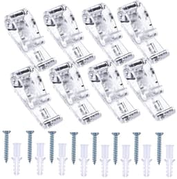 8 sets vouwgordijn, P-clip, kunststof vouwgordijn, kettingkoord, P-klemmen, kinderbeveiliging, rolgordijnclips voor jaloezieën met 8 schroeven en 8 kunststof zuilen — thumbnail 1