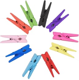 Houten Wasknijpers Kleurig 3,5 cm - 100 Stuks Mini Decoratie Clips voor Foto's en Geschenken — thumbnail 2