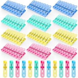 IMPERATORIS® Wasknijpers Kunststof - Waslijnklemmen - Extra Sterk - Soft Grip - Laat Geen Afdruk Achter - Weerbestendig - Set van 100 - Veelkleurig — thumbnail 1