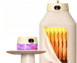 Draagbare Elektrische Droger voor Was Opvouwbare Mini Droger met UV Sterilisator 8 Uur Timer 360° Hetelucht Verstelbaar Stil Sneldrogend Apparaat voor Appartement Camper Reizen en Kleine Wasruimtes — thumbnail 1