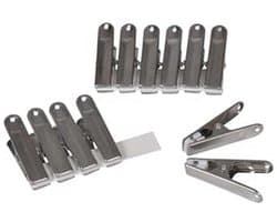 Set van 12 metalen wasknijpers met antimarkeringen - 6,1 cm