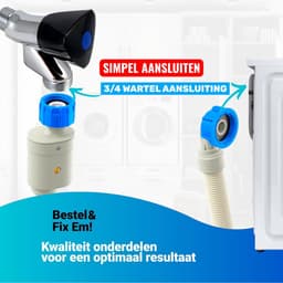 Fixem Aanvoerslang Toevoerslang 3.5 Meter met Aquastop Aanvoerslang Geschikt voor Alle Merken met 3/4 Wartelaansluiting Wasmachine en Vaatwasser Koud Water tot 25 Graden — thumbnail 4