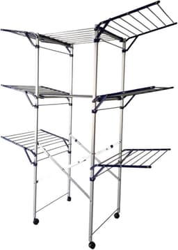 Inklapbaar aluminium droogrek voor wasgoed en beddengoed — thumbnail 1