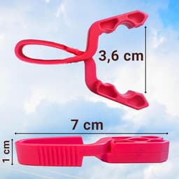 Wasknijpers - Kledingklemmen - Was Ophangen - Geen Metaal - 50 Stuks - Rood — thumbnail 2
