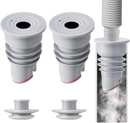 Ynkkvre - wasmachine slangafdichting set - 2-delige - grijze anti-geur afvoerbuis plug - deodorant afdichtingsstop voor keuken en huishouden — thumbnail 1