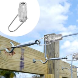 EGoods - Metalen waslijn spanners - Set van 4 - Aluminium - Eenvoudige bediening - Veer en kogellagers - Vaste en takel systemen - Huishoudelijk gereedschap - Waswerkzaamheden — thumbnail 3