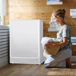 Allecta - Waterdichte afdekking voor wasmachine en droger 60 x 65 x 90 cm - Grijs, stofdicht, UV-bescherming — thumbnail 3