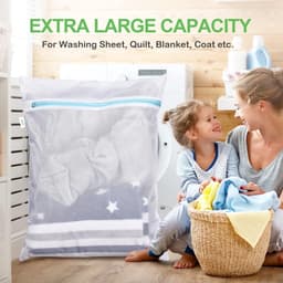 BOTC Waszakken - 90*110cm Waszak Groot - 1 set van 2 stuks - Waszak Wasmachine - Laundry bag - Waszakken - Zwart — thumbnail 3