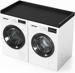 Extra Groot Aanrechtblad voor Wasmachine en Droger - Wastafel Top Organizer met Zijrand - 137x70 cm — thumbnail 1