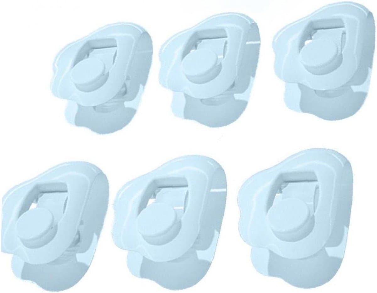 6 stuks Dekbedpinnen - Bed Sheet Holders - Quilt Clips - Dekbedovertrek Clips - Attachment Comforter - Quilt Fixing Clips - Om rommelige lakens te organiseren - Blauw — afbeelding 1