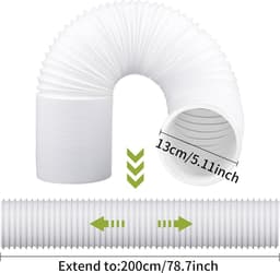 Flexibele Afvoerslang voor Airco en Droger - 200 cm Lengte en 13 cm Diameter — thumbnail 5