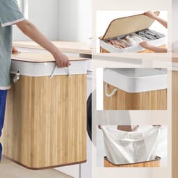 Wasmand / waszak FALSTER XXL B bamboe hjh LIVING — thumbnail 5