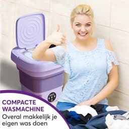 Mini Wasmachine - Compact - Energiezuinig - Opvouwbaar - 9L - Ideaal voor Studenten & camping — thumbnail 5