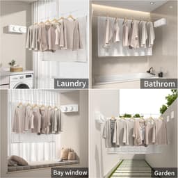 Intrekbare Waslijn voor Kleding Drogen Wandmontage — thumbnail 3