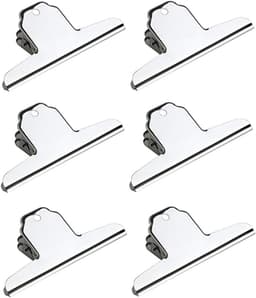 Grote Roestvrijstalen Bulldog Clips voor Papier en Voedsel - 6 Stuks — thumbnail 1