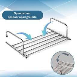 NBAP® Handdoekrek Radiator - Badkamer - Droogrek - Zilver — thumbnail 3