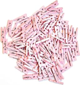 100 Mini Houten Wasknijpers Lichtblauw Klein — thumbnail 3