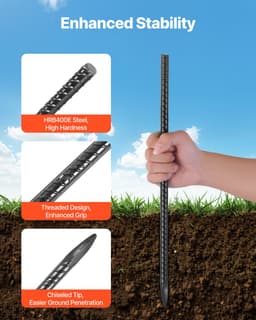 VEVOR 16-pack I-type Grondankers Grondnagels Tentharingen 406,4mm — thumbnail 5