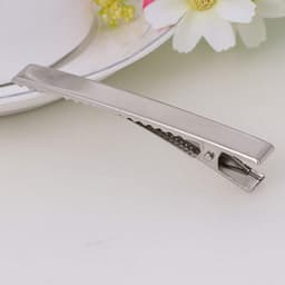 100 Stuks Zilveren Krokodillenklemmen 7,1 cm - Metalen Haarspeldjes voor Knutselen en Styling — thumbnail 3