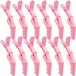 12 Stuks Roze Alligator Haarclips voor Stylen en Knippen — thumbnail 1