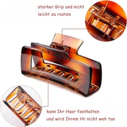 Set van 4 Grote Antislip Haarklemmen - Sterke Klauwclips voor Dik Haar — thumbnail 3