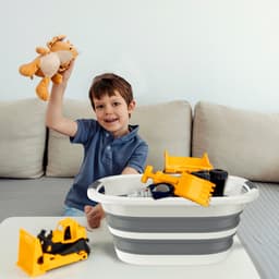 Opvouwbare Wasmanden Van PP+TPE-kunststof Opvouwbaar Opbergbak Met Handvat Ruimtebesparend Wasbak Mobiele Wasbak Voor Thuis, Kamperen (40 l) NAIZY — thumbnail 5