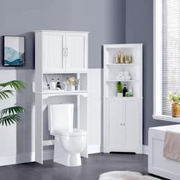 SNJY® Wasmachine Kast - Wasmachine Verhoger - Wasmachine Ombouw - 23D x 75B x 180H cm - Wit — thumbnail 2