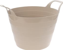 Excellent Houseware Flexibele wasmand - 3x - beige - 30 liter - kunststof - 54 x 37 cm - met handvatten — thumbnail 2