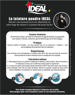 Ideal All in One Fabric Dye 230g Black — thumbnail 2