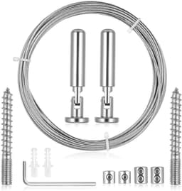 5 meter RVS kabel voor gordijnen, spantouw en waslijn van metaal - geschikt voor buiten — thumbnail 1