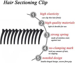 Professionele Krokodillen Haarclips Zwart voor Dames en Heren - 12 Stuks — thumbnail 5