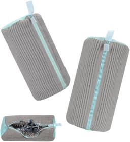 Famanu - Schoenwaszak, wasmachine, 2 herbruikbare ritssluitingen, pluche waszak, schoenenzak, beschermt zowel schoenen als wasmachine (geel) — thumbnail 1