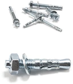 Boutankers M8 - Betonankers zwaar - Robuuste bevestiging - Koolstofstaal 10.9 - M8 x 70 mm - Zilver — thumbnail 2
